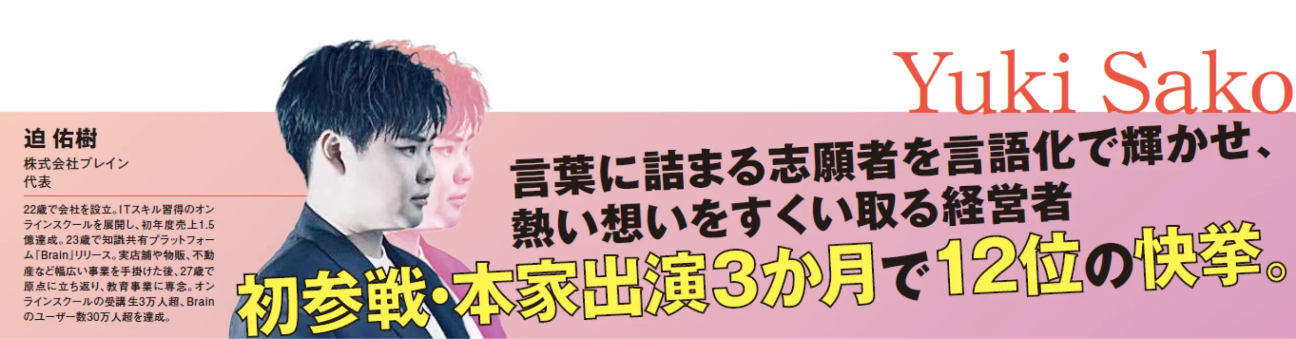 迫 佑樹